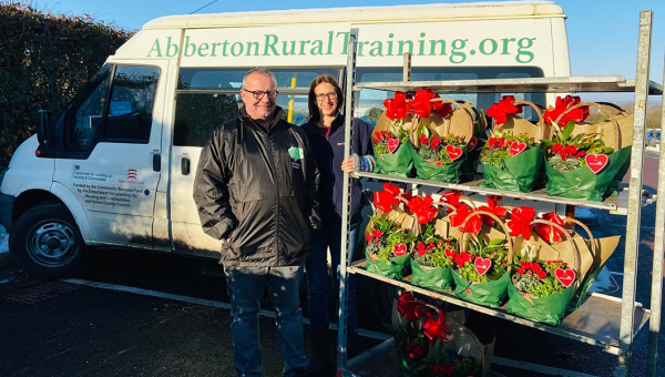 Perrywood Garden Centre Spreads Christmas Cheer to Abberton Rural Training