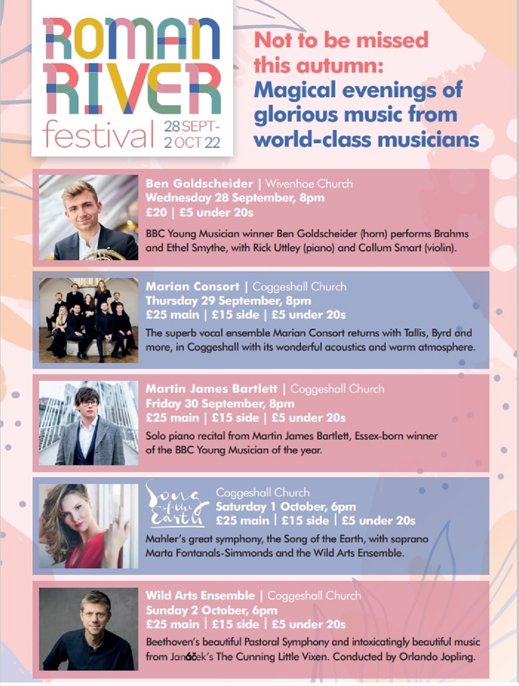 Roman River Music Festival 2022 Essex Tourist Guide