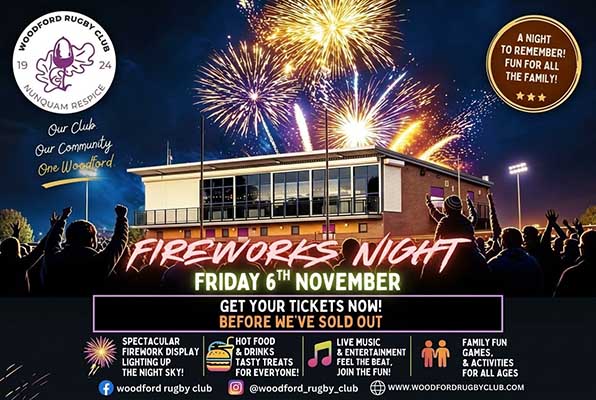 Woodford Rugby Club Fireworks Display 2026