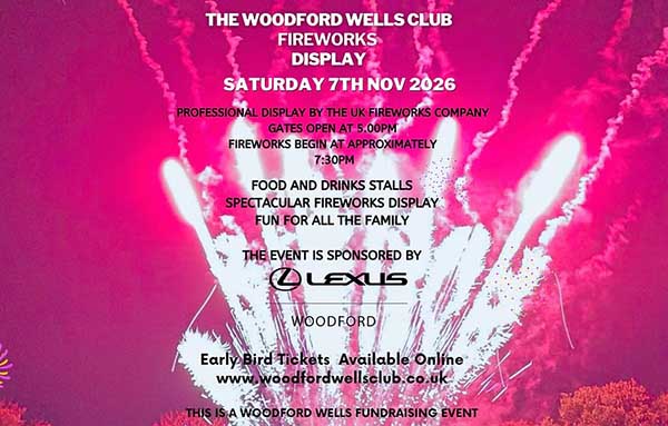The Woodford Wells Club Fireworks Display 2026