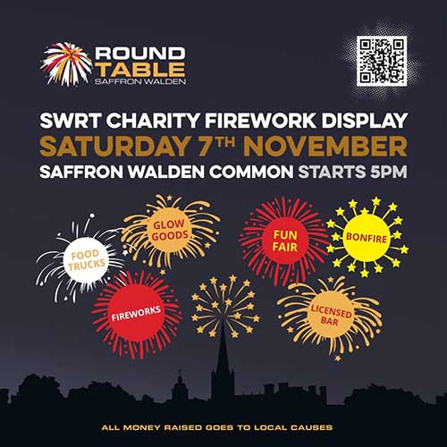 Saffron Walden Round Table Fireworks Display 2026