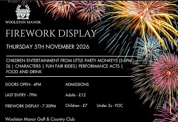 Woolston Manor Firework Display & Entertainment 2026