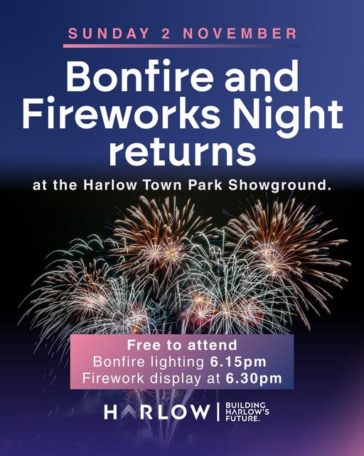 Harlow Free Bonfire and Fireworks Night 2025