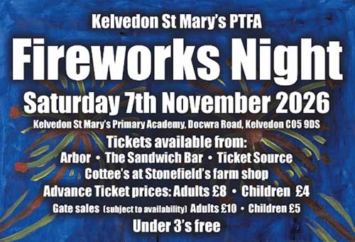 Kelvedon St Mary's Fireworks Display