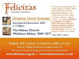 Felicitas Concert: 'Christmas Choral Contrasts'