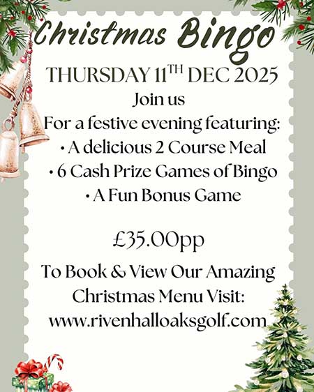 Christmas Bingo with 2-Course Meal