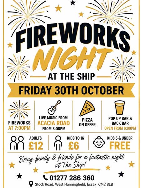 Fireworks Night at The Ship