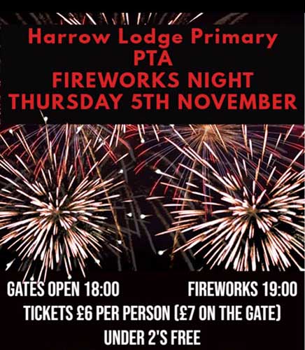 Harrow Lodge Primary PTA Fireworks Night
