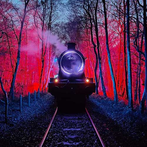 Lights Party Express at Epping Ongar Railway